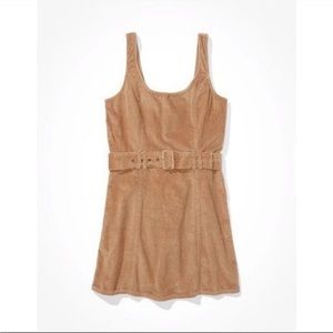 Corduroy Belted Mini Dress